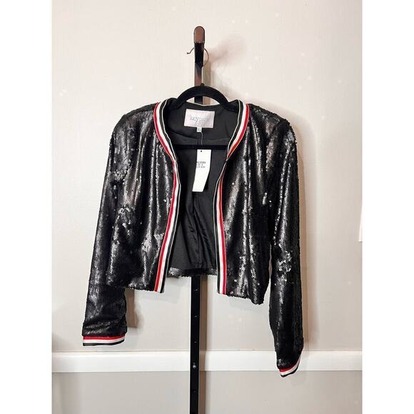 Lucy Paris Sequin Stripe Trim Cropped Jacket- it’s a stunner! - Picture 2 of 6